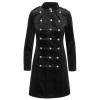 Womens Gothic Velvet Black Slim Fitted Coat Womens Vintage Fashion Coat